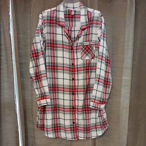 Wondershop Plaid Flannel T-Shirt Pajama Dress  XXL